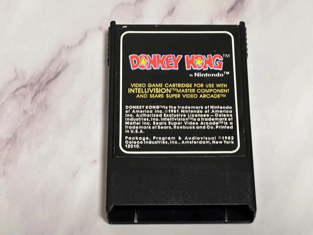 Donkey Kong Intellivision Video Game Cartridge Only by Coleco Vintage Retro Fun